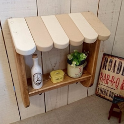 アイアンウォールシェルフB［柵付き］ アイアンラック 植物棚