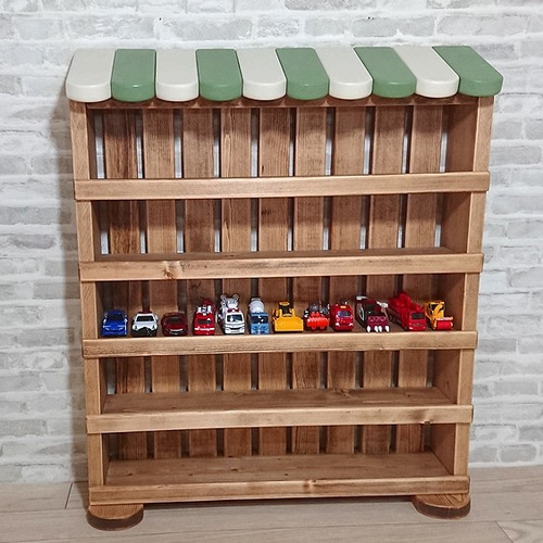 おみなえし様☆　木製オープンシェルフ 5段　トミカ　おもちゃ棚 おみなえし様☆ 木製オープンシェルフ 5段 トミカ おもちゃ棚 トミカ棚