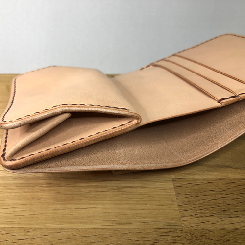 ヌメ革二つ折りミニマル財布【受注生産】 その他ミニ財布・コンパクト 