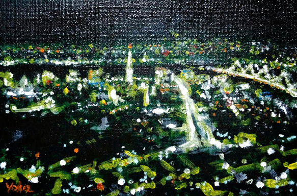 夜景【油絵・原画】 絵画 Meimei 通販 2116083｜Creema(クリーマ)