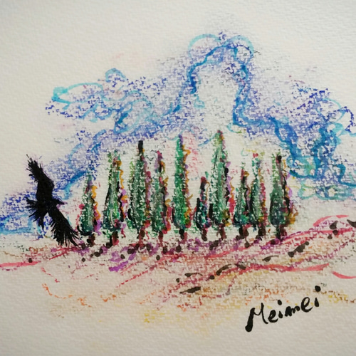旅立ちの日 (パステル画) 絵画 Meimei 通販 2936291｜Creema