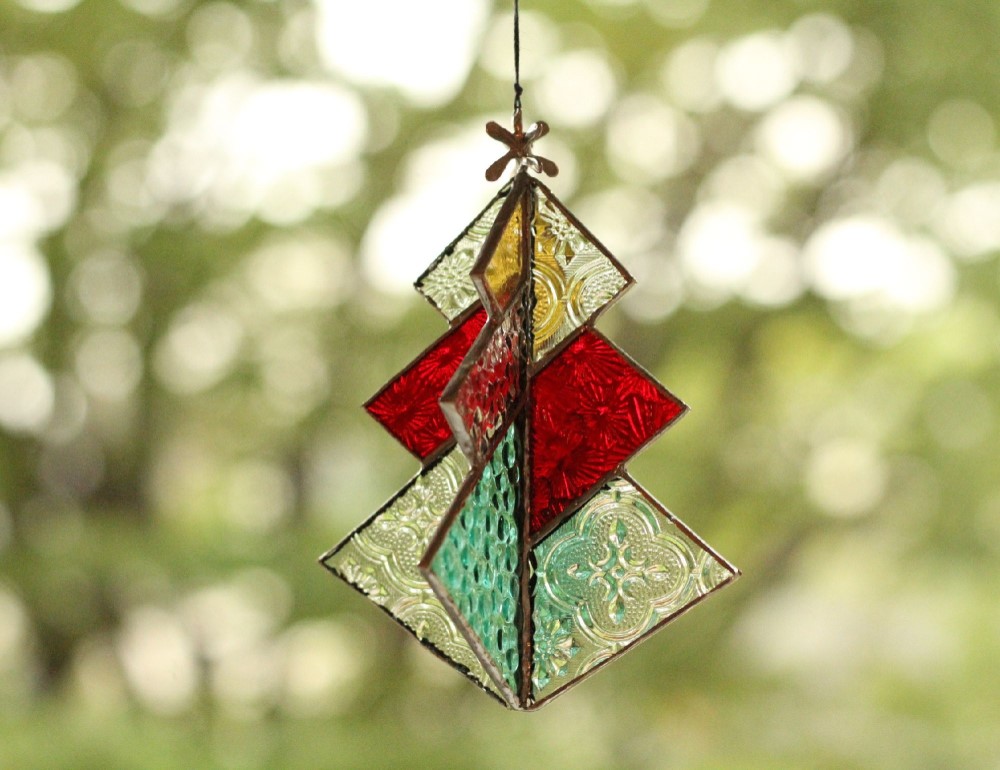 ⭐Creema限定⭐クリスマスツリーのサンキャッチャー（ステンドグラス） ✳️再販✳️