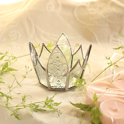 ⭐Creema限定⭐クリスタルクラウンのキャンドルホルダー～金木犀の  