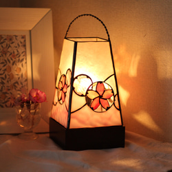 ⭐Creema限定⭐ふんわり桜玉紋行灯〜ステンドグラス〜☆送料無料☆再販