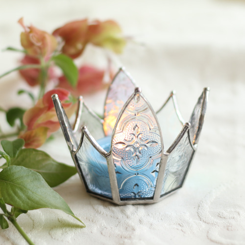 creema限定」☆クリスタルクラウンのキャンドルホルダー✴️白檀の  