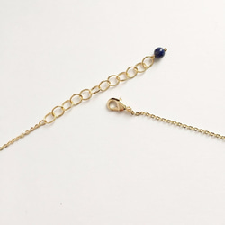 Lapis tassel necklace 第3張的照片