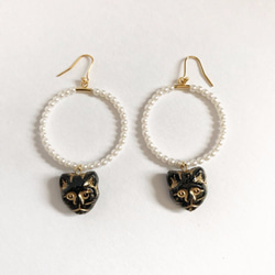 Romantic cat pierce/earring 第2張的照片