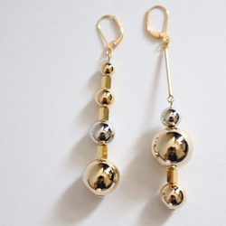 Gold×Silver ピアス（イヤリング） 2枚目の画像