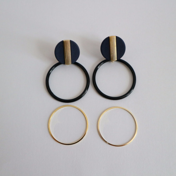 Vintage button 4WAYS earring 4枚目の画像