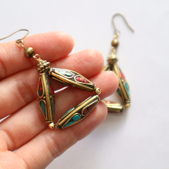 Nepalbeadsのtriangle pierce(earring) 4枚目の画像