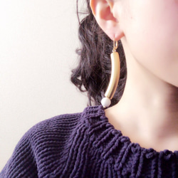 Metal long pierce(earring)～GOLD～ 6枚目の画像