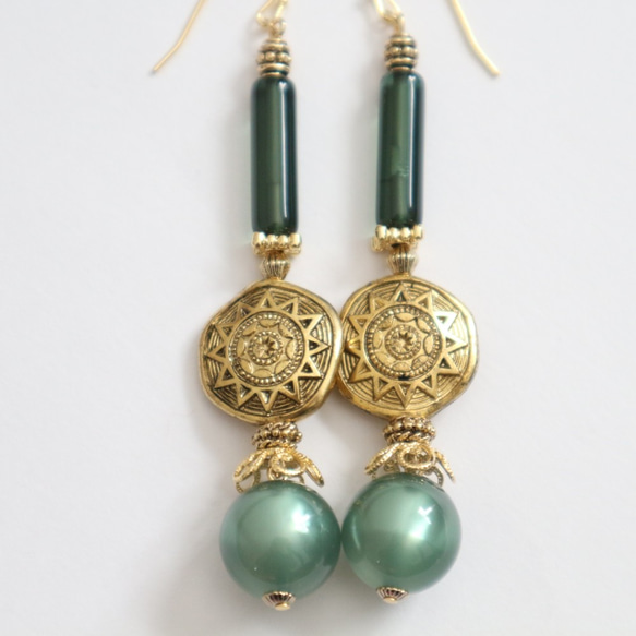 Magic Green pierce/earring 2枚目の画像