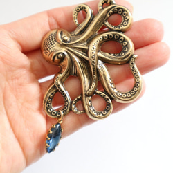 【再販】海の宝石の守り神・octopus～イヤリング/ピアス～ 5枚目の画像