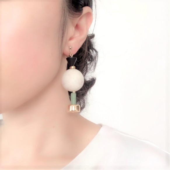 Contemporary art design earring(pierce) 10枚目の画像