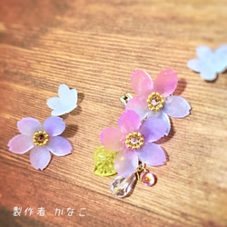 恋染桜のイヤーカフ＆ピアス【イヤリング】 1枚目の画像