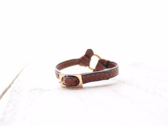 【再販】knot ring bracelet elegant camel 2枚目の画像