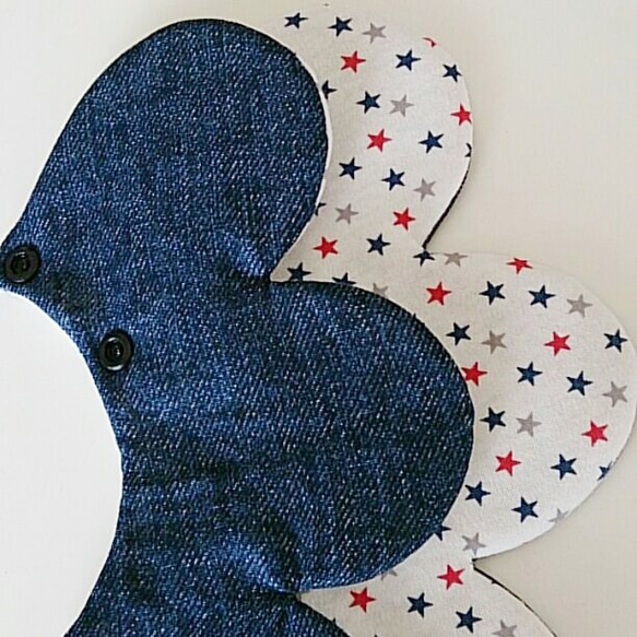 Star × denim . flower bib 3枚目の画像