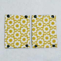ベビーカーハンドルカバー yellow daisy  ×  denim (小) 2枚目の画像
