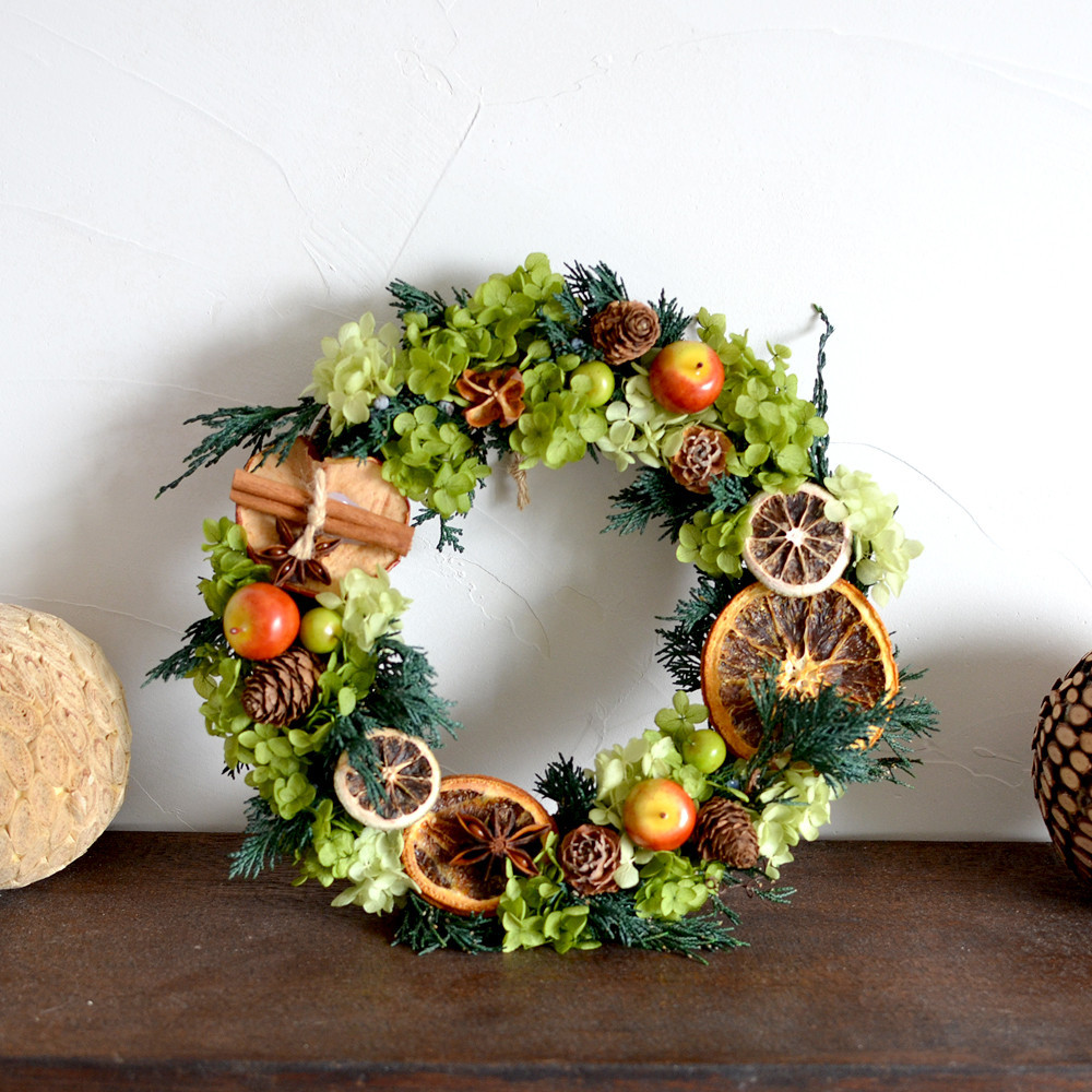out　── ──　sold 森のリース　甘過ぎないHoliday wreath