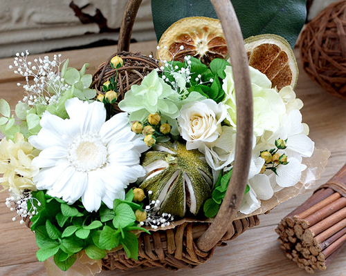 ドライ・プリザーブドフラワー アート ドライ&プリザーブドフラワーのBoxed Flowers《明るめトーン