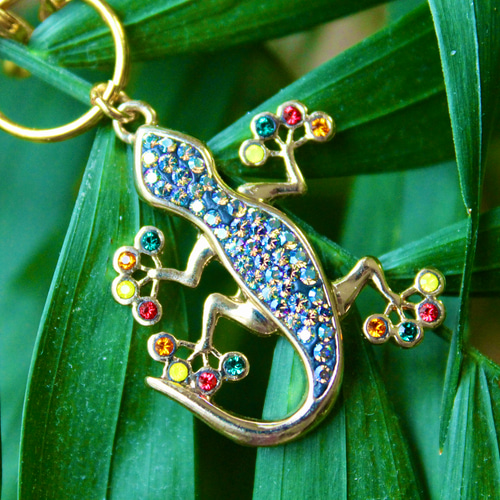 18K ゴールド トカゲ チャーム 18金 ダイヤモンド トカゲ ペンダント / K18 diamond lizard pendant