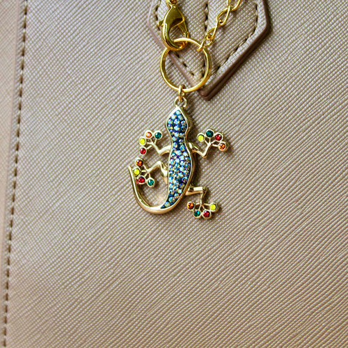 受注制作】再販×③ 漆黒のトカゲのバッグチャーム バッグチャーム sa