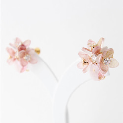 Eternally Shining Flower &lt;Sakura&gt; 耳環 *零件可更換 第4張的照片