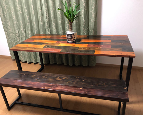 [レイ様] 木製テーブル シンプルデザイン アンティーク ダイニングテーブル レイ様] 木製テーブル シンプルデザイン アンティーク ダイニング