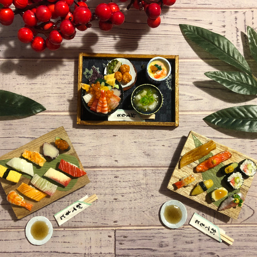 ミニチュア寿司ざんまい！お魚フェスセット その他置物