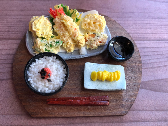 おうちごはん！ミニチュア天ぷら御膳セット 2枚目の画像