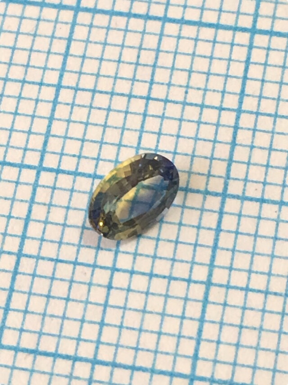 バイカラーサファイア  ルース　約0.39ct 4枚目の画像