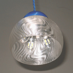 シャンデリア LED 電球 4 灯 3D 印刷透明シェードつきペンダント・ライト (4.5 〜 6 畳用) 3枚目の画像