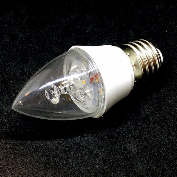 シャンデリア LED 電球 と 小型 3D 印刷透明シェード がついたペンダント・ライト #10001 4枚目の画像