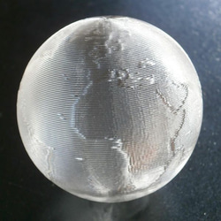 3D らせん印刷 かる～い 地球儀 (透明，直径 5 cm，約 5 グラム) 4枚目の画像