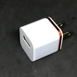 3Dデザインランプ おしゃれな波模様の USB スタンド兼ペンダントライト 赤色 直径 6 cm #USBred06S 5枚目の画像