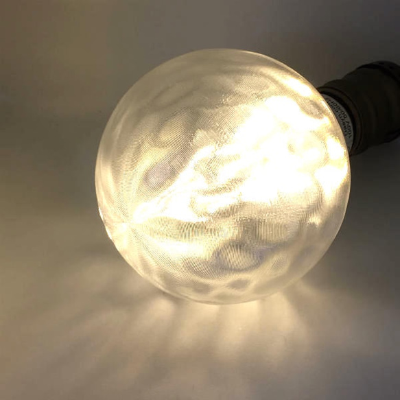直径 9 cm フィボナッチ模様つきボールランプ (100 V 5 W 電球色 LED 電球 白熱灯 30 W 相当) 1枚目の画像