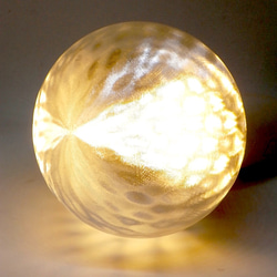直径 9 cm フィボナッチ模様つきボールランプ (100 V 6 W 電球色 LED 電球 白熱灯 40 W 相当) 2枚目の画像