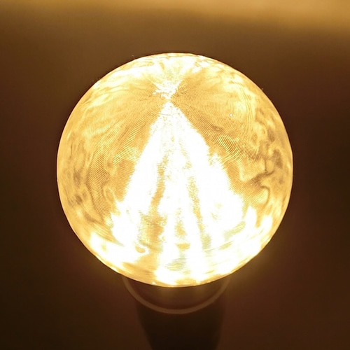 おしゃれに光がのびる 3Dデザイン電球 ランダム波模様つき V48 白熱灯 