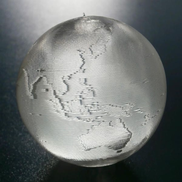 3Dデザイン かる～い 3D 印刷 地球儀 (おしゃれなミニ透明インテリア，直径 2～6 cm 2枚目の画像