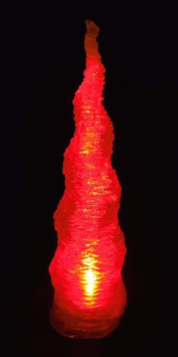 うねった氷柱形 おしゃれなつらら形3Dデザインランプ  8色/多色 LEDキャンドルライト (テーブルランプ)C01 7枚目の画像