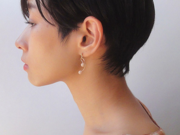 cherry milk beige【pierce/earring】 5枚目の画像