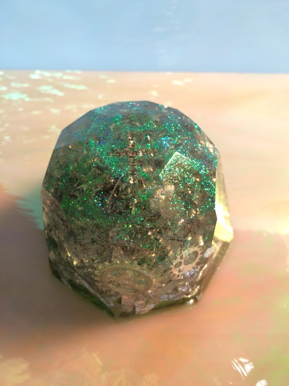 ダイヤモンドオルゴナイト Ｌ グリーン 3枚目の画像