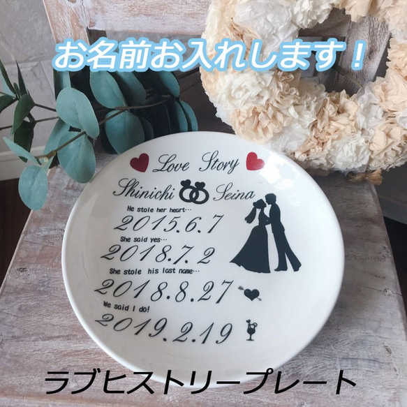 1766 名入れオーダー プレート ヒストリープレート 名前 丸皿