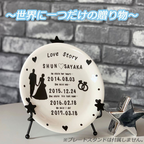 843 名入れオーダー プレート ヒストリープレート 名前 丸皿