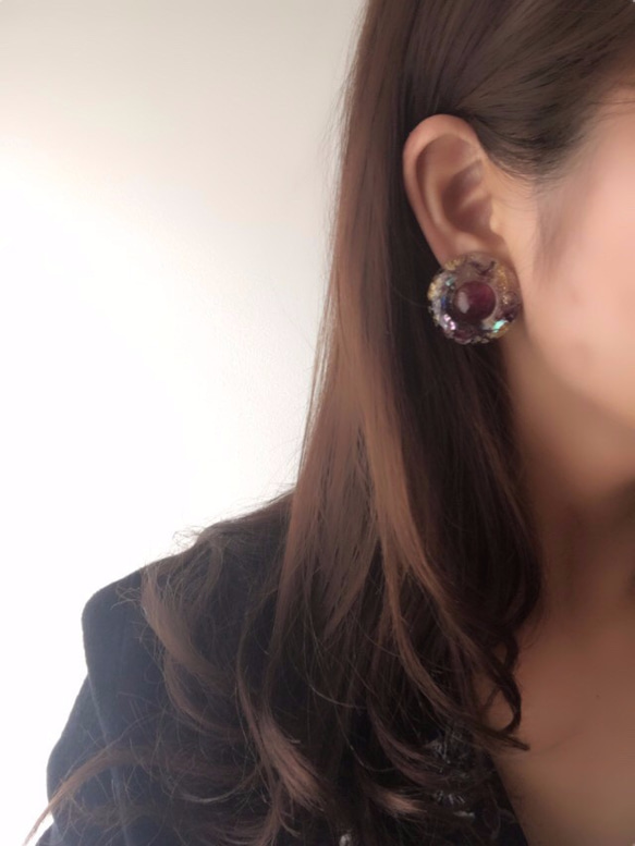 vintage circle pierce　／ピアス　「装苑」8月号掲載 3枚目の画像