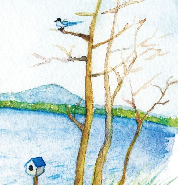 ポストカードお好み（4枚セット）『No.6　三月の湖』 5枚目の画像