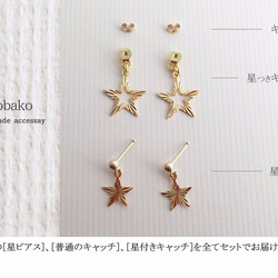 stars * 14kgf ピアス・キャッチ 2枚目の画像