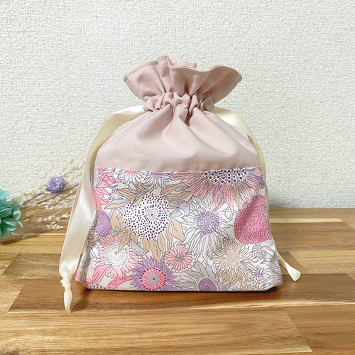 リバティ【スモールスザンナ】巾着ポーチ/ミニ巾着/ミニポーチ 巾着袋  