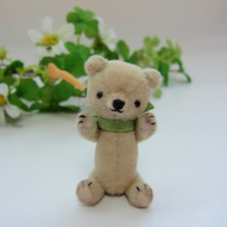 ベージュくまのちびっこ(4．8センチちんまりミニチュアテディベア