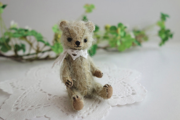 作家様ベージュのテディベア フランスのクマのプーさんのようなベージュベア1930－40年代頃